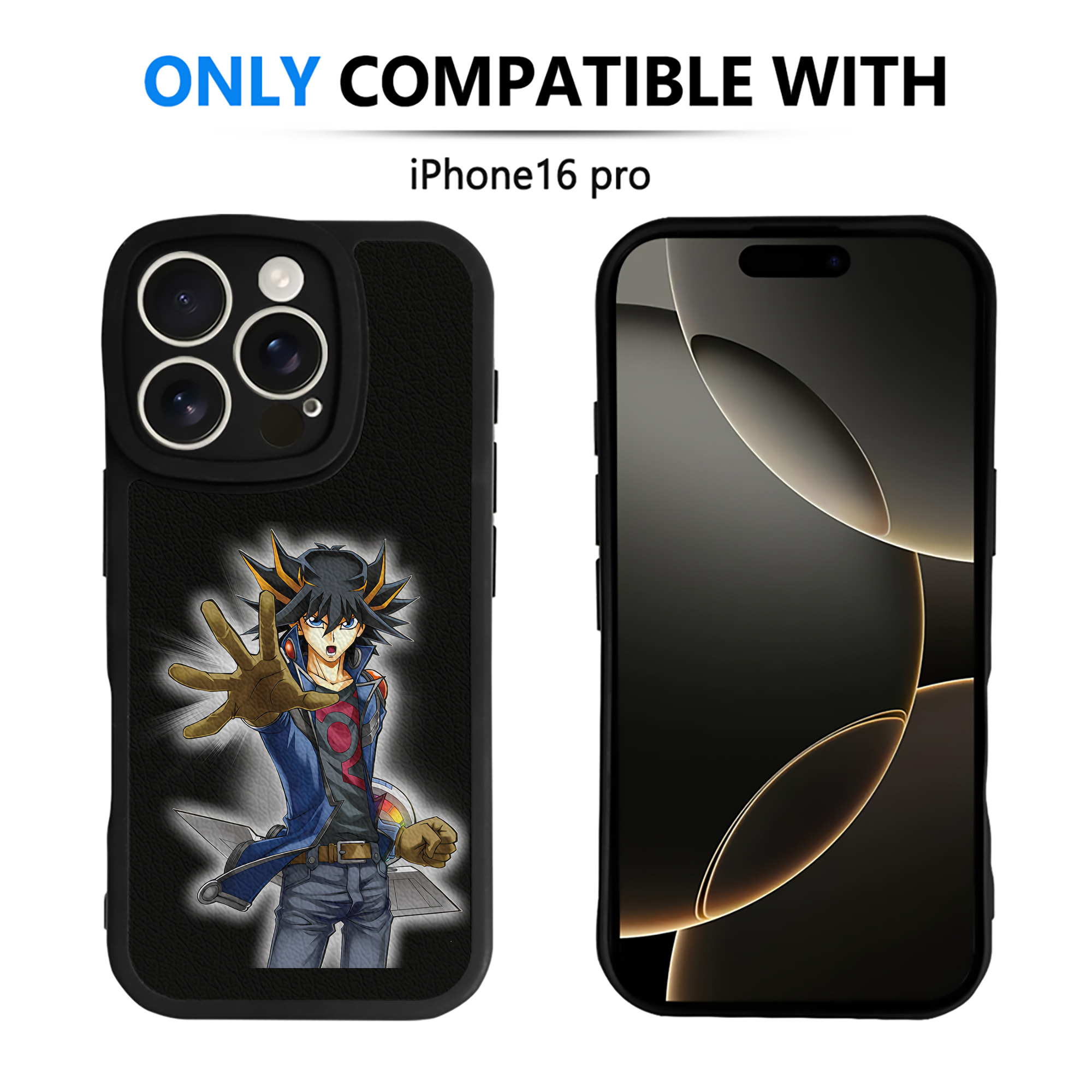 （画像用） 遊☆戯☆王 Yu-Gi-Oh! 【iPhone 16シリーズ対応】シリコンスマホケース（レザー調） 材質：シリコン